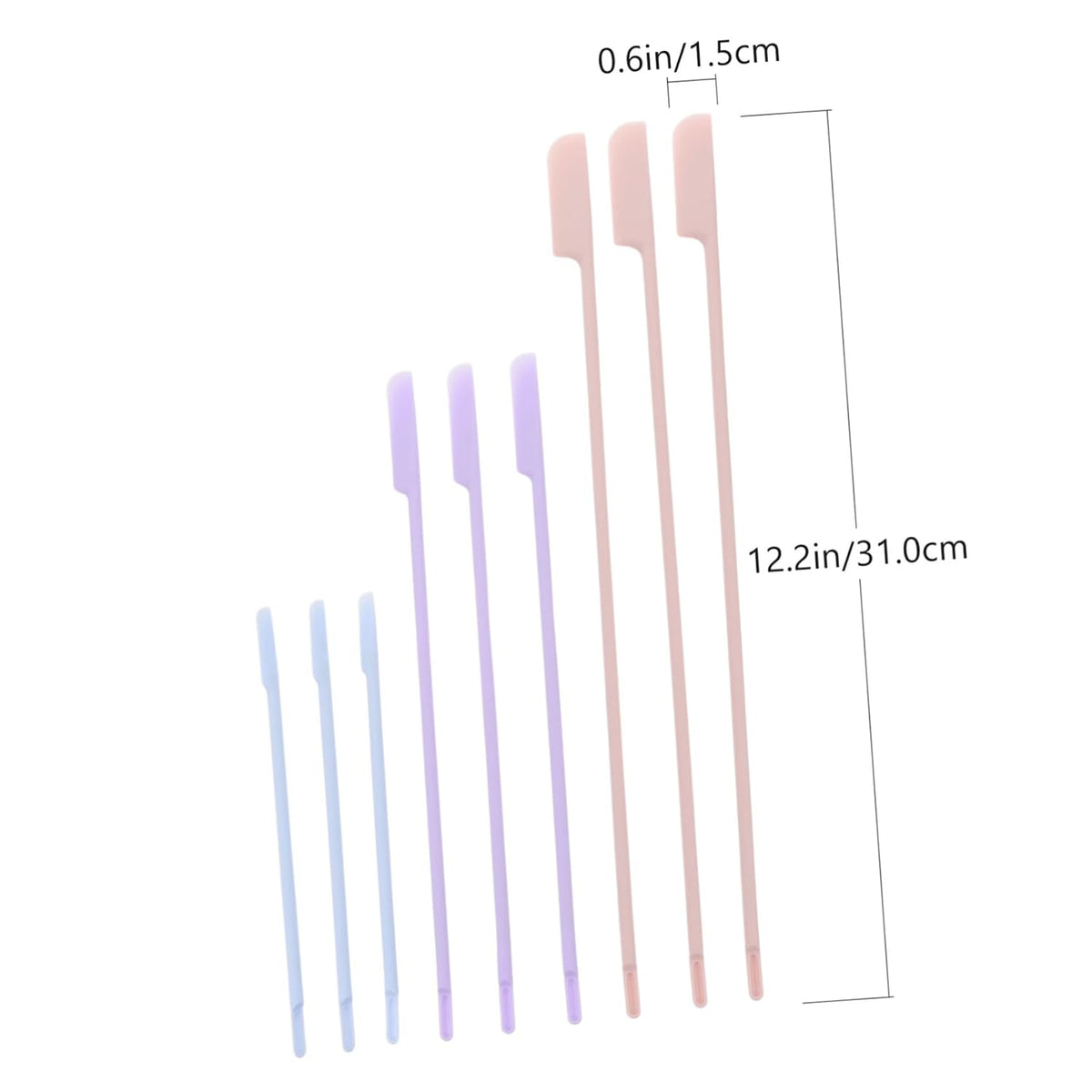 Silicone Makeup Spatula 9Pcs Reusable Cosmetic Scraper Set
