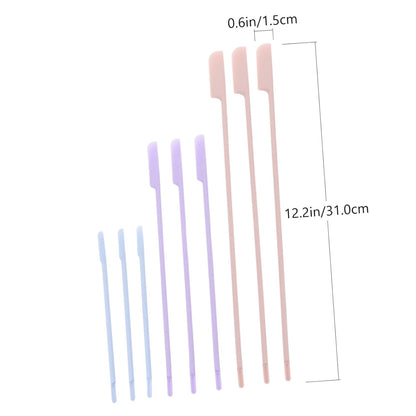 Silicone Makeup Spatula 9Pcs Reusable Cosmetic Scraper Set