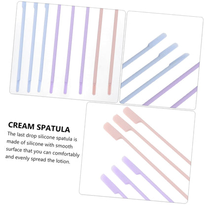 Silicone Makeup Spatula 9Pcs Reusable Cosmetic Scraper Set