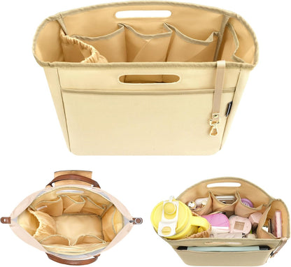 Purse Organizer Insert with Cup Holder for Longchamp Le Pliage