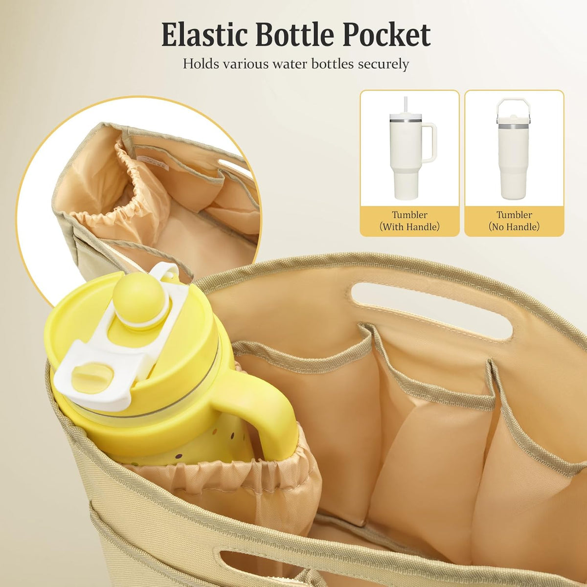 Purse Organizer Insert with Cup Holder for Longchamp Le Pliage