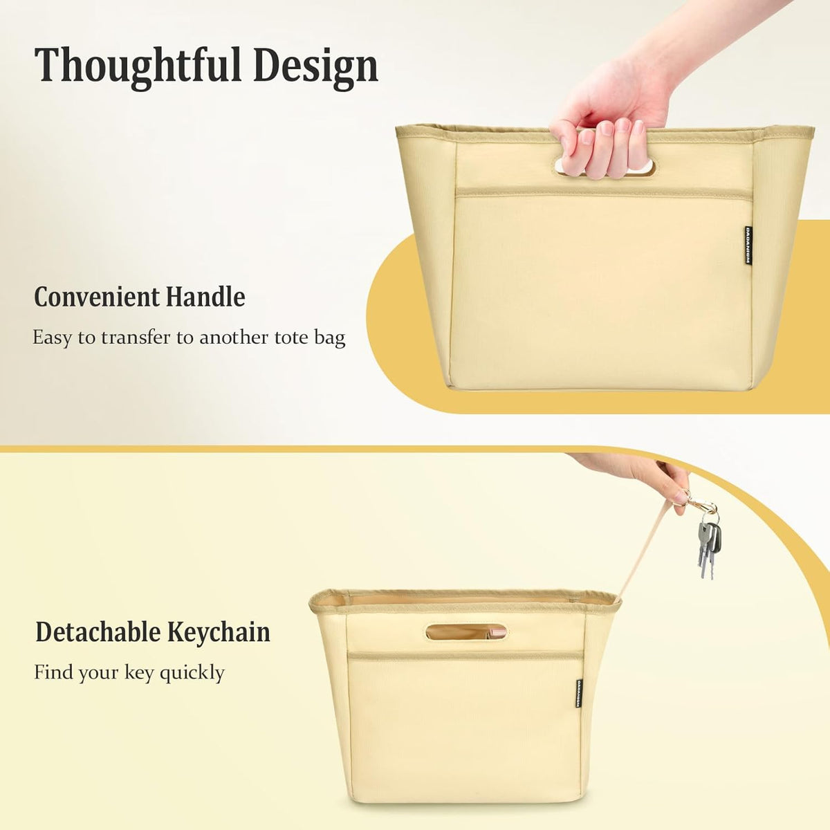 Purse Organizer Insert with Cup Holder for Longchamp Le Pliage