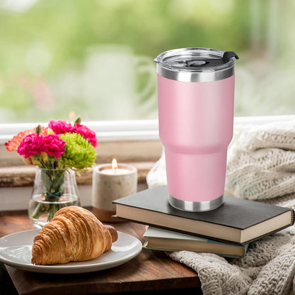 20oz Tumbler with Lid and Straw Double Wall Powder Coated Vacuum Insulated Coffee Tumbler Stainless Steel Insulated Travel Coffee Mug Spill-Proof Thermal Cup for Hot and Cold Beverage,Black