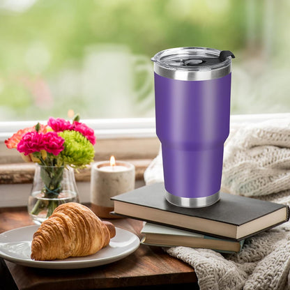 20oz Tumbler with Lid and Straw Double Wall Powder Coated Vacuum Insulated Coffee Tumbler Stainless Steel Insulated Travel Coffee Mug Spill-Proof Thermal Cup for Hot and Cold Beverage,Black