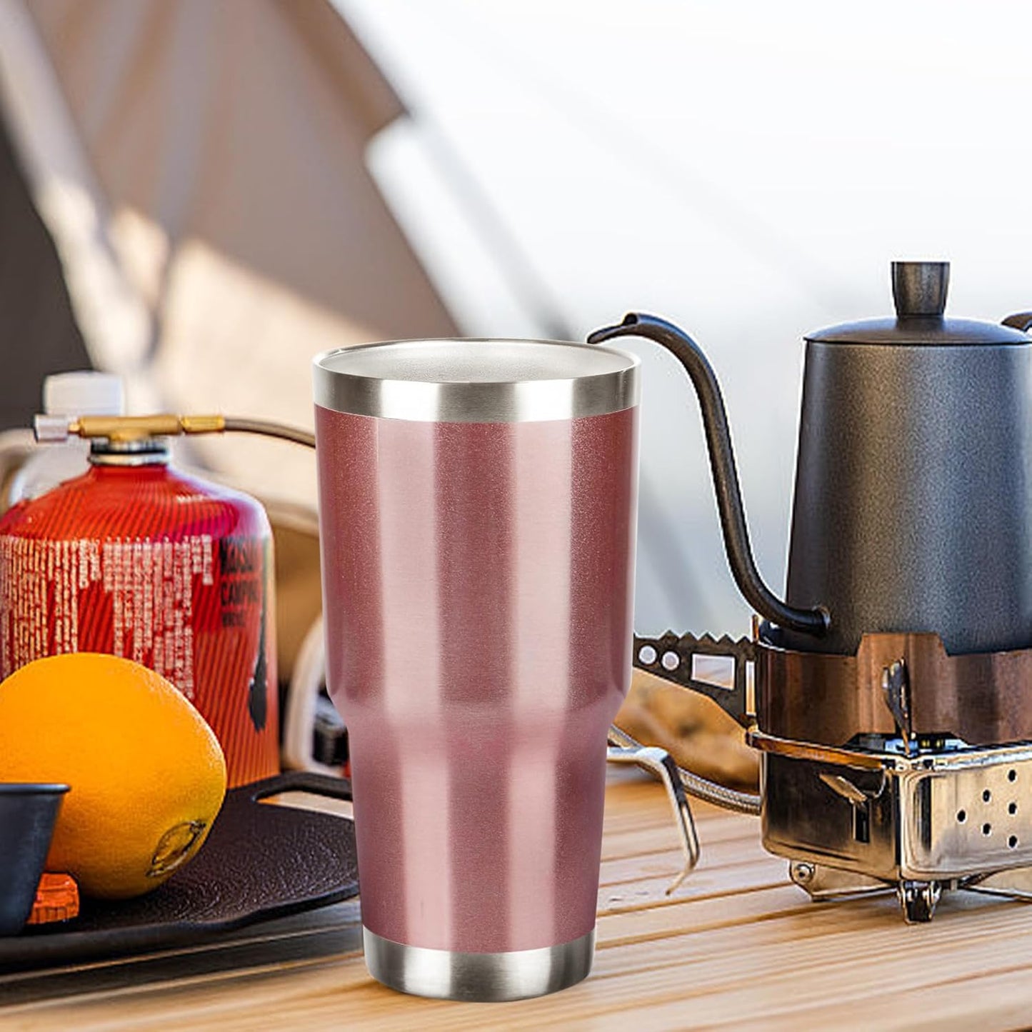 20oz Tumbler with Lid and Straw Double Wall Powder Coated Vacuum Insulated Coffee Tumbler Stainless Steel Insulated Travel Coffee Mug Spill-Proof Thermal Cup for Hot and Cold Beverage,Black