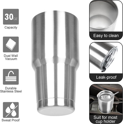 20oz Tumbler with Lid and Straw Double Wall Powder Coated Vacuum Insulated Coffee Tumbler Stainless Steel Insulated Travel Coffee Mug Spill-Proof Thermal Cup for Hot and Cold Beverage,Black