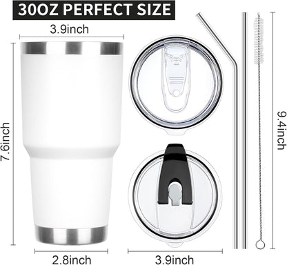 20oz Tumbler with Lid and Straw Double Wall Powder Coated Vacuum Insulated Coffee Tumbler Stainless Steel Insulated Travel Coffee Mug Spill-Proof Thermal Cup for Hot and Cold Beverage,Black