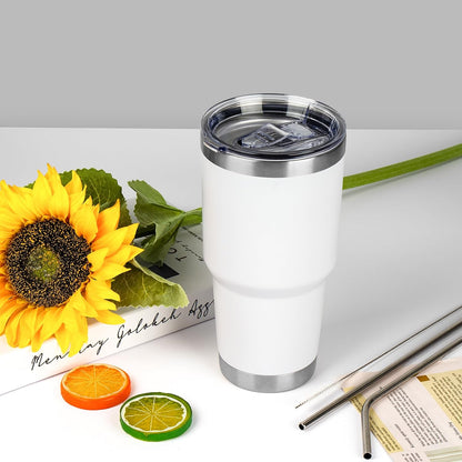 20oz Tumbler with Lid and Straw Double Wall Powder Coated Vacuum Insulated Coffee Tumbler Stainless Steel Insulated Travel Coffee Mug Spill-Proof Thermal Cup for Hot and Cold Beverage,Black