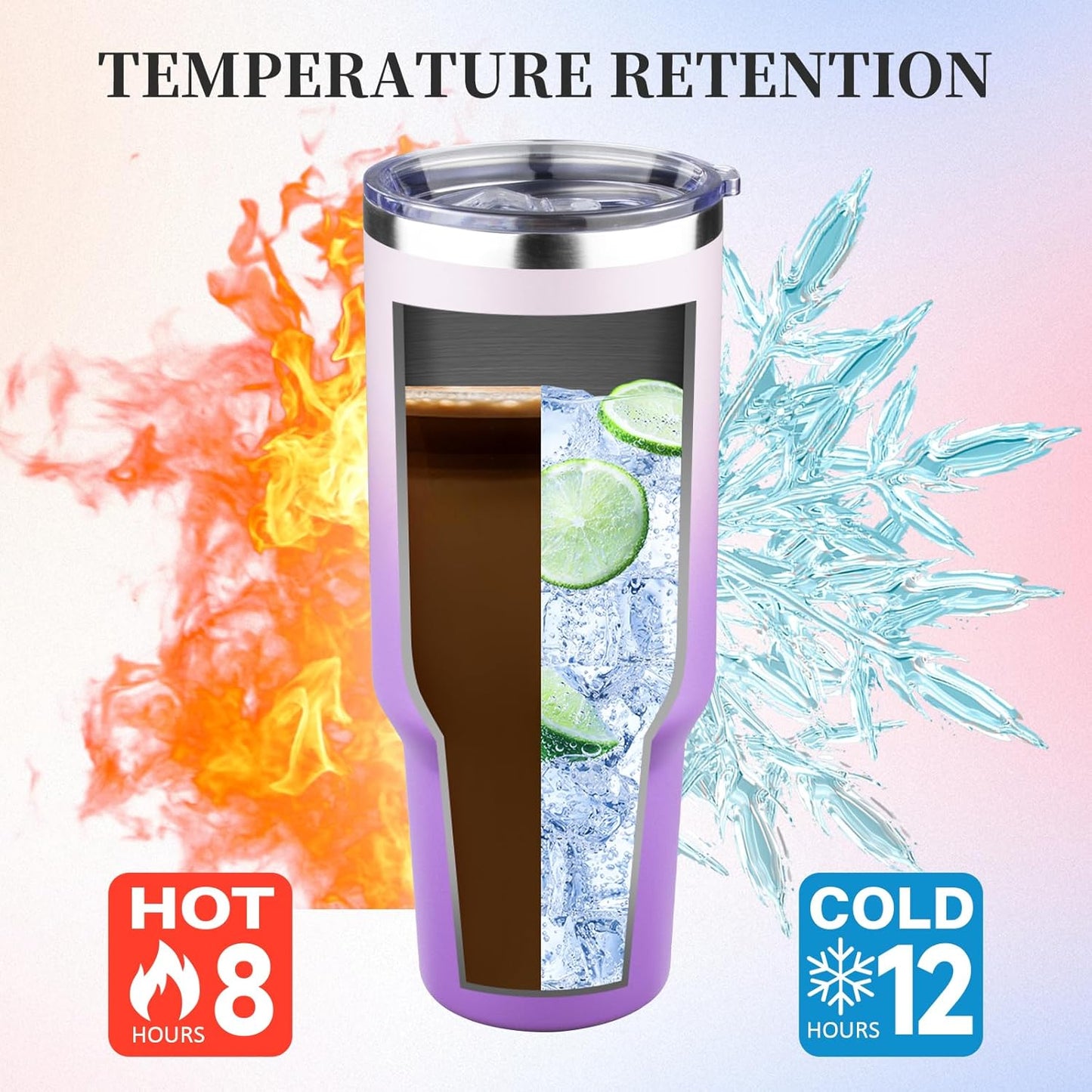 20oz Tumbler with Lid and Straw Double Wall Powder Coated Vacuum Insulated Coffee Tumbler Stainless Steel Insulated Travel Coffee Mug Spill-Proof Thermal Cup for Hot and Cold Beverage,Black