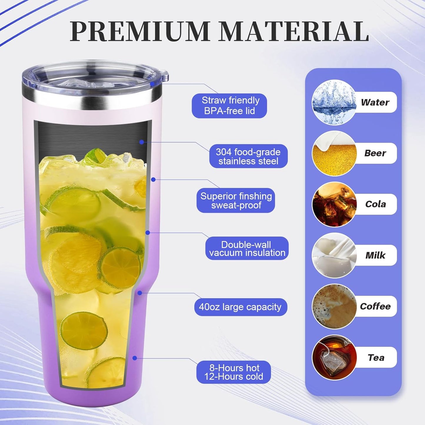 20oz Tumbler with Lid and Straw Double Wall Powder Coated Vacuum Insulated Coffee Tumbler Stainless Steel Insulated Travel Coffee Mug Spill-Proof Thermal Cup for Hot and Cold Beverage,Black