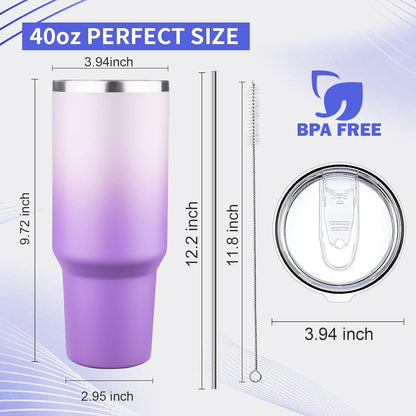 20oz Tumbler with Lid and Straw Double Wall Powder Coated Vacuum Insulated Coffee Tumbler Stainless Steel Insulated Travel Coffee Mug Spill-Proof Thermal Cup for Hot and Cold Beverage,Black