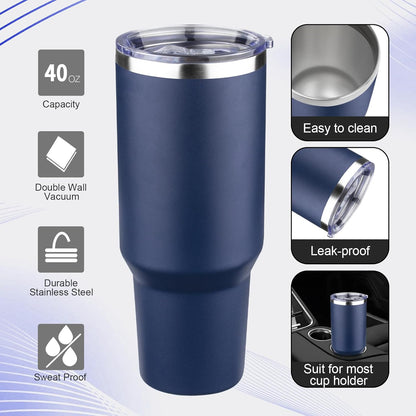20oz Tumbler with Lid and Straw Double Wall Powder Coated Vacuum Insulated Coffee Tumbler Stainless Steel Insulated Travel Coffee Mug Spill-Proof Thermal Cup for Hot and Cold Beverage,Black