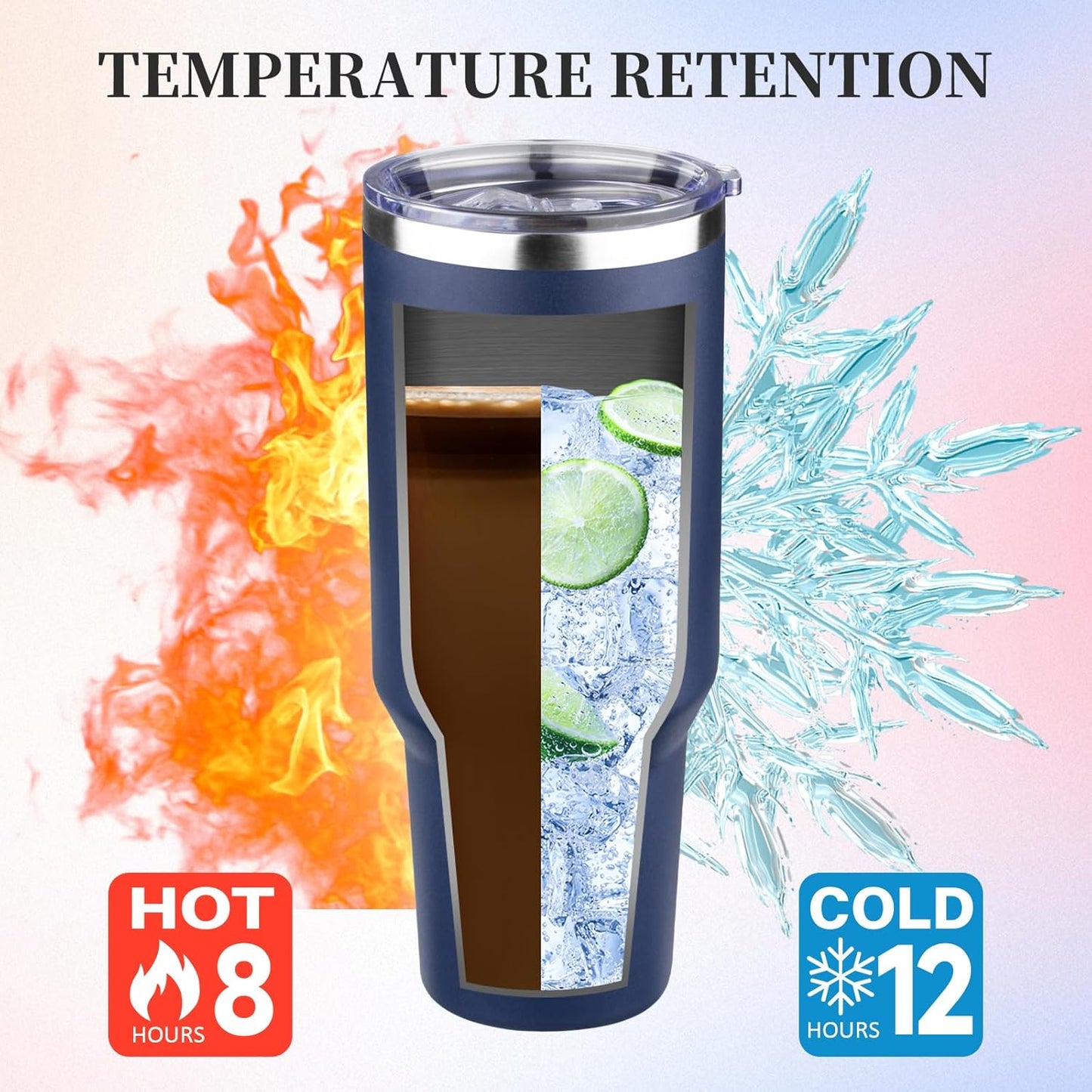 20oz Tumbler with Lid and Straw Double Wall Powder Coated Vacuum Insulated Coffee Tumbler Stainless Steel Insulated Travel Coffee Mug Spill-Proof Thermal Cup for Hot and Cold Beverage,Black
