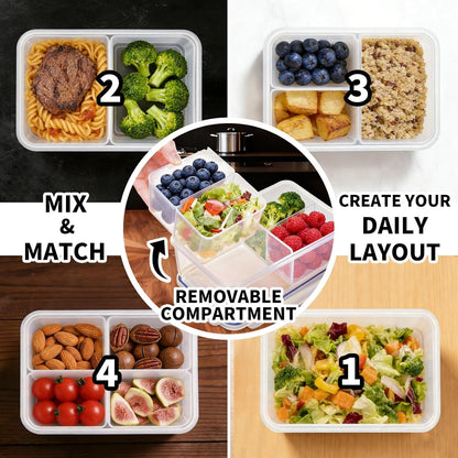Small Food Storage Containers, BPA-Free Plastic, 4 Pack (0.75 Cup)