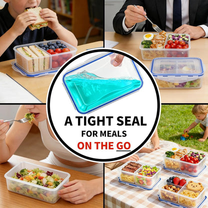 Small Food Storage Containers, BPA-Free Plastic, 4 Pack (0.75 Cup)