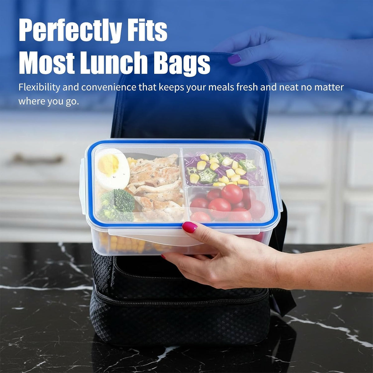 Small Food Storage Containers, BPA-Free Plastic, 4 Pack (0.75 Cup)