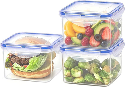 Small Food Storage Containers, BPA-Free Plastic, 4 Pack (0.75 Cup)
