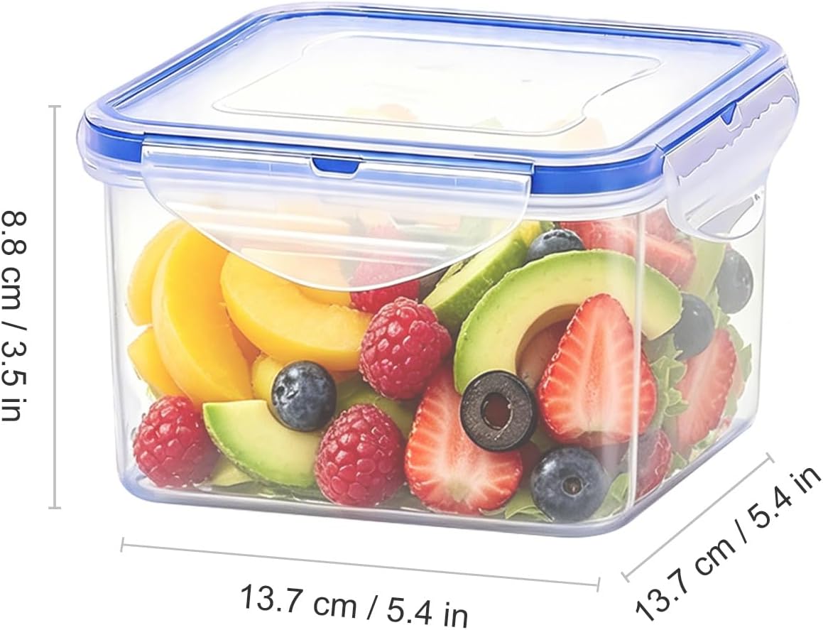 Small Food Storage Containers, BPA-Free Plastic, 4 Pack (0.75 Cup)