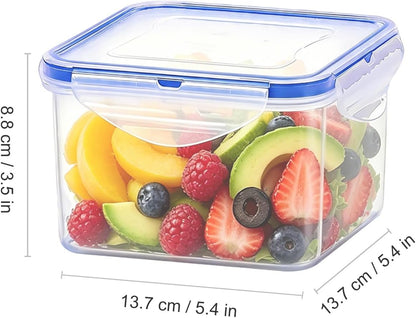 Small Food Storage Containers, BPA-Free Plastic, 4 Pack (0.75 Cup)