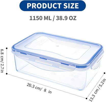 Small Food Storage Containers, BPA-Free Plastic, 4 Pack (0.75 Cup)