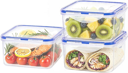 Small Food Storage Containers, BPA-Free Plastic, 4 Pack (0.75 Cup)