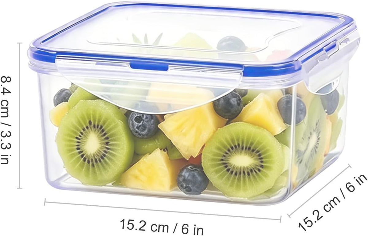 Small Food Storage Containers, BPA-Free Plastic, 4 Pack (0.75 Cup)