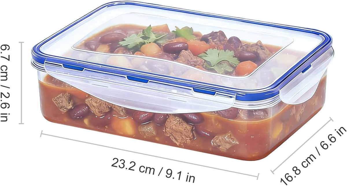 Small Food Storage Containers, BPA-Free Plastic, 4 Pack (0.75 Cup)