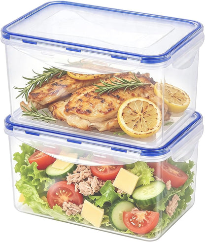 Small Food Storage Containers, BPA-Free Plastic, 4 Pack (0.75 Cup)