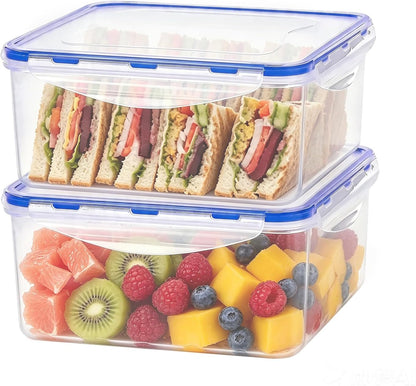 Small Food Storage Containers, BPA-Free Plastic, 4 Pack (0.75 Cup)