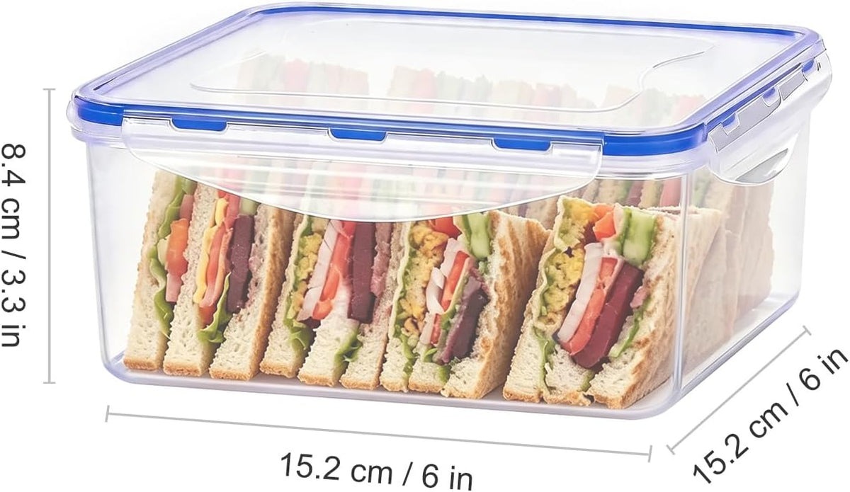 Small Food Storage Containers, BPA-Free Plastic, 4 Pack (0.75 Cup)