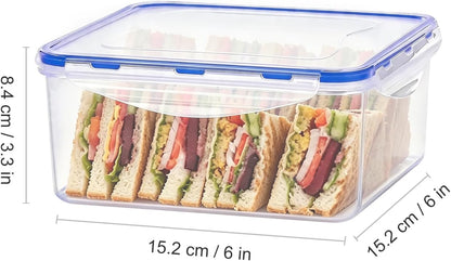 Small Food Storage Containers, BPA-Free Plastic, 4 Pack (0.75 Cup)