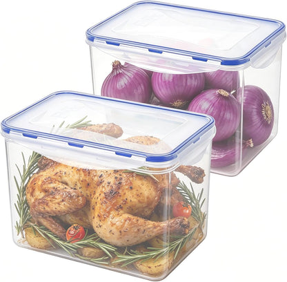 Small Food Storage Containers, BPA-Free Plastic, 4 Pack (0.75 Cup)