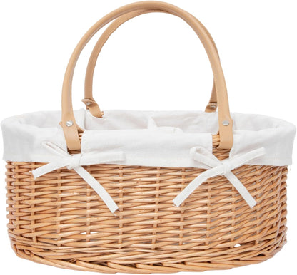 Wicker Diaper Caddy basket,Woven Baby Organizer for Nursery
