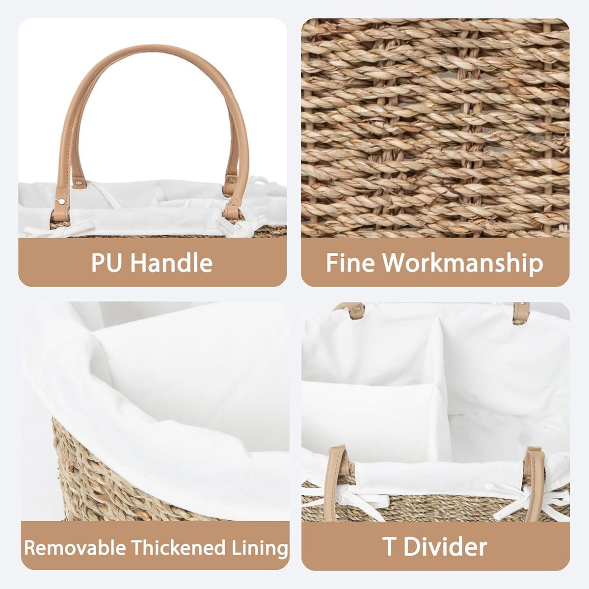 Wicker Diaper Caddy basket,Woven Baby Organizer for Nursery