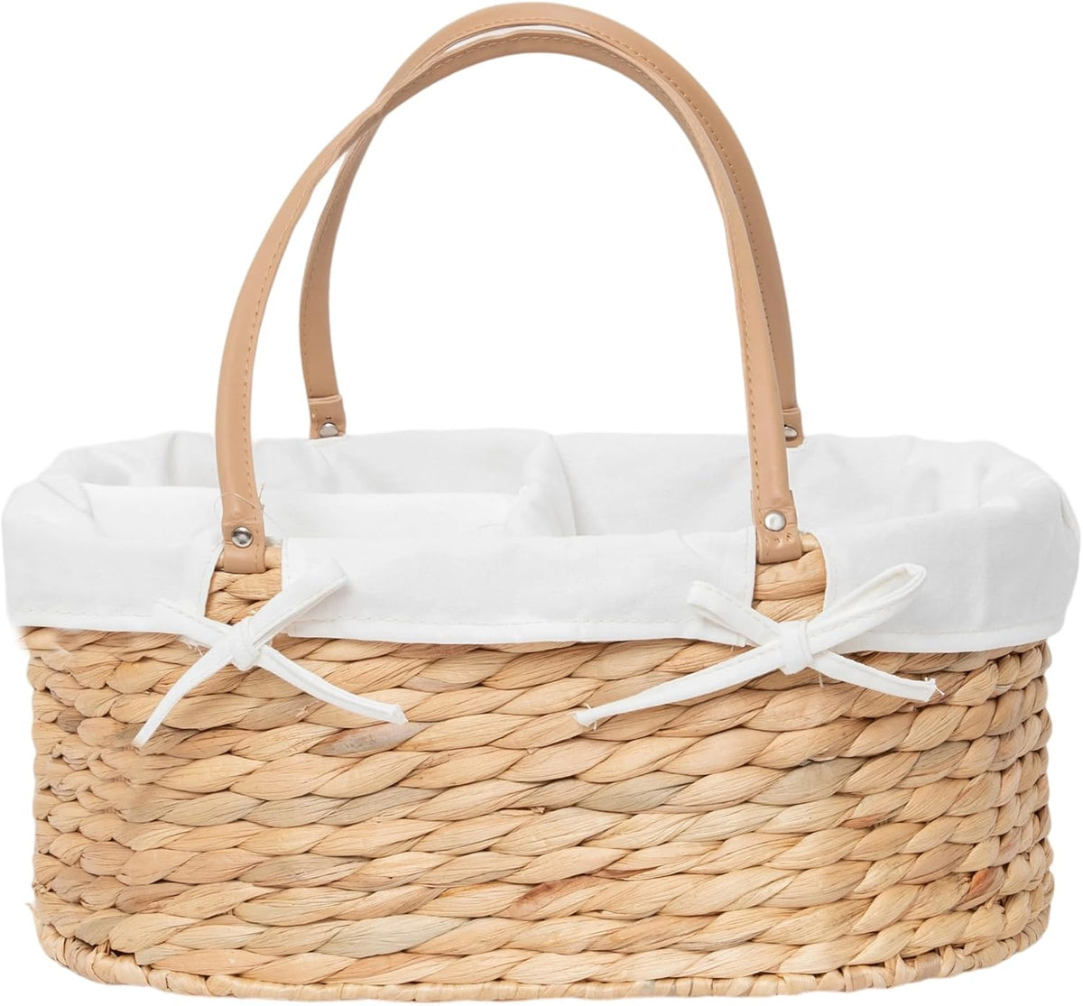 Wicker Diaper Caddy basket,Woven Baby Organizer for Nursery