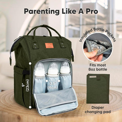 Baby Diaper Bag Backpack, Baby Bag for Boys, Girls (Trendy Black)