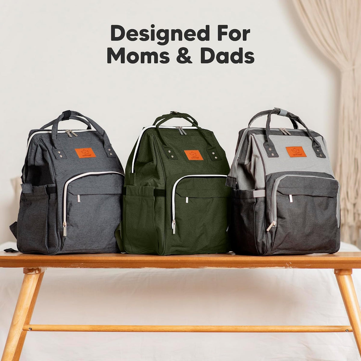 Baby Diaper Bag Backpack, Baby Bag for Boys, Girls (Trendy Black)