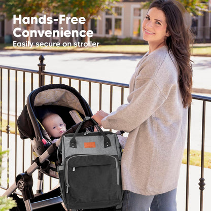 Baby Diaper Bag Backpack, Baby Bag for Boys, Girls (Trendy Black)