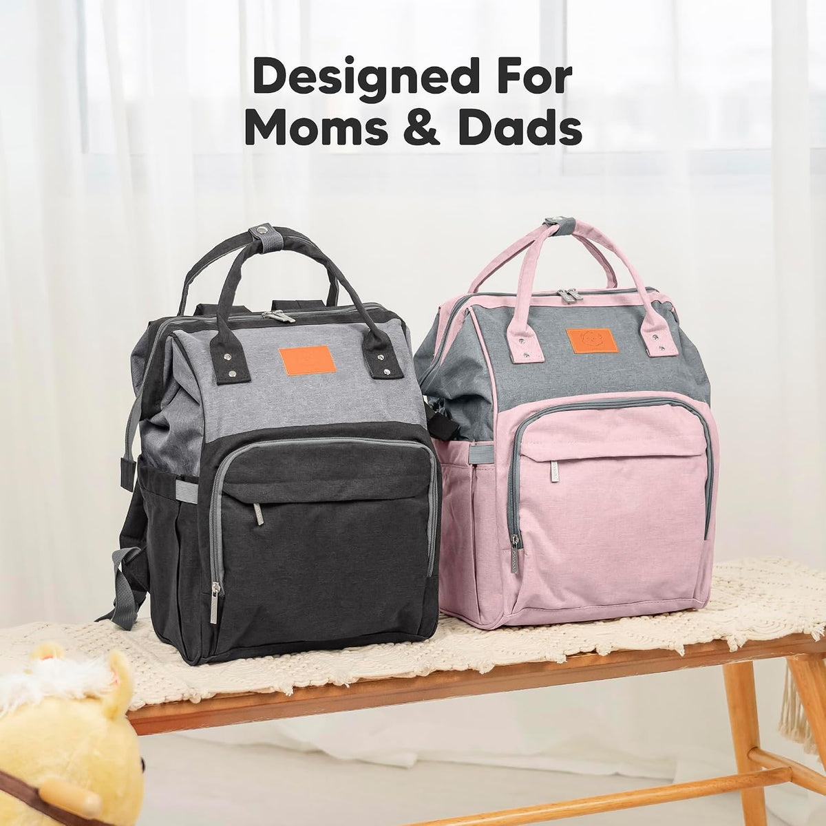 Baby Diaper Bag Backpack, Baby Bag for Boys, Girls (Trendy Black)