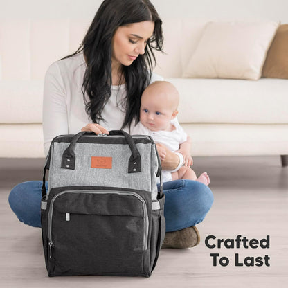 Baby Diaper Bag Backpack, Baby Bag for Boys, Girls (Trendy Black)
