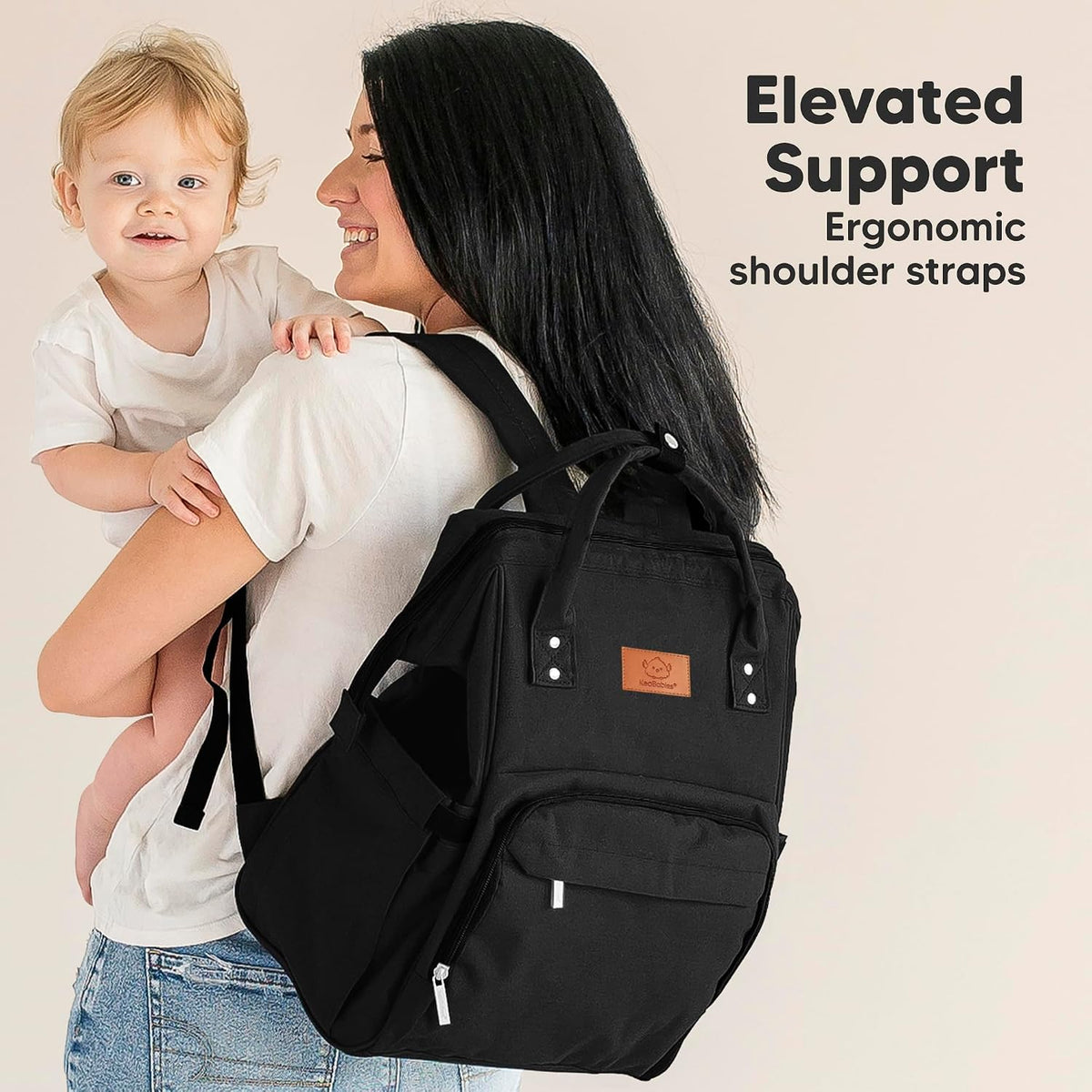Baby Diaper Bag Backpack, Baby Bag for Boys, Girls (Trendy Black)