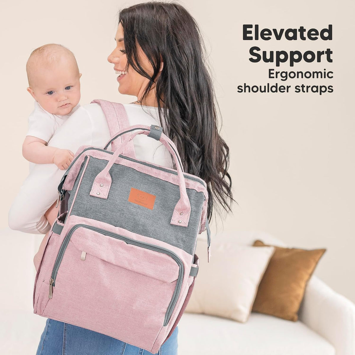 Baby Diaper Bag Backpack, Baby Bag for Boys, Girls (Trendy Black)