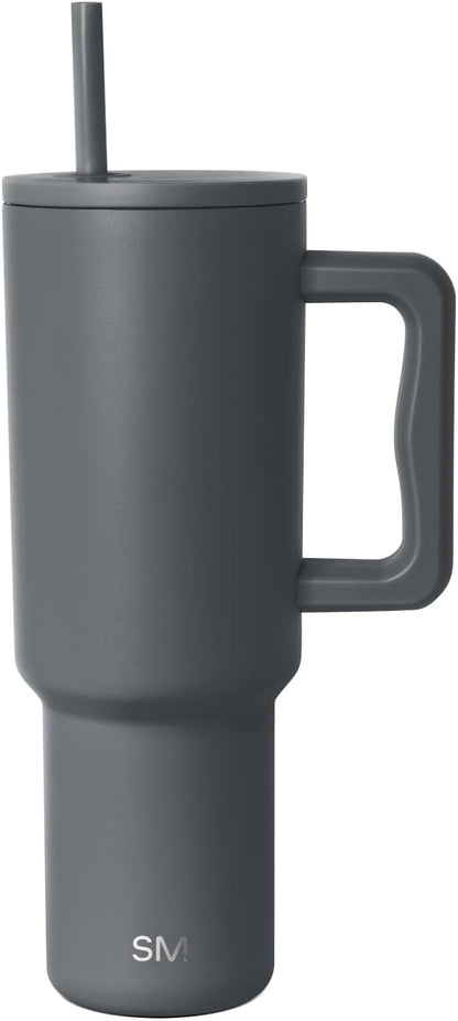 Tumbler with Handle and Straw | 30oz | Tie Dye | Trek Tumbler, Travel Mug | Insulated Water Bottle, Cupholder Friendly, Stainless Steel Cup | Ocean Tide - Colors A