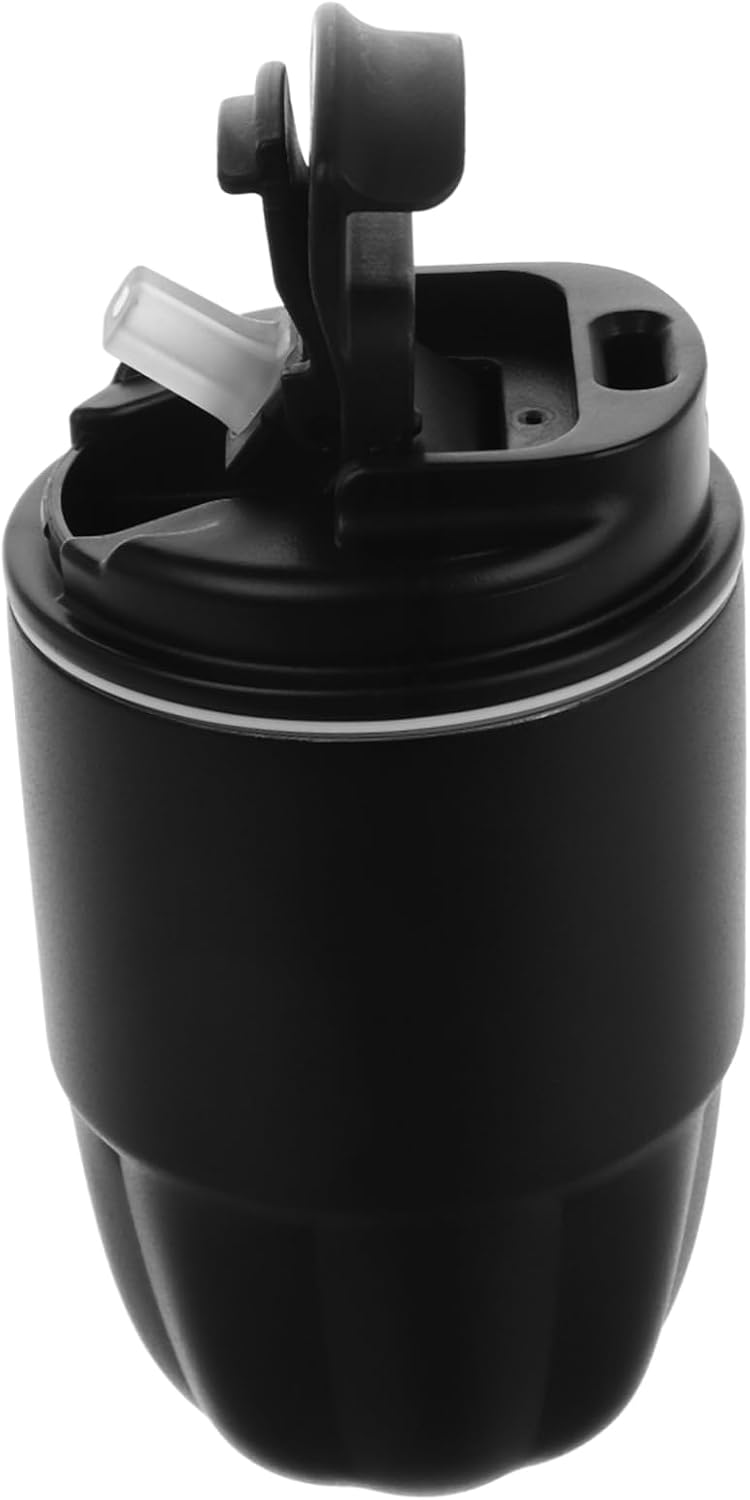 Portable Stainless Steel Travel Coffee Mug Double Wall Insulated Tumbler with Leak Lid for Office Car Outdoor Use Black Color Reusable Design