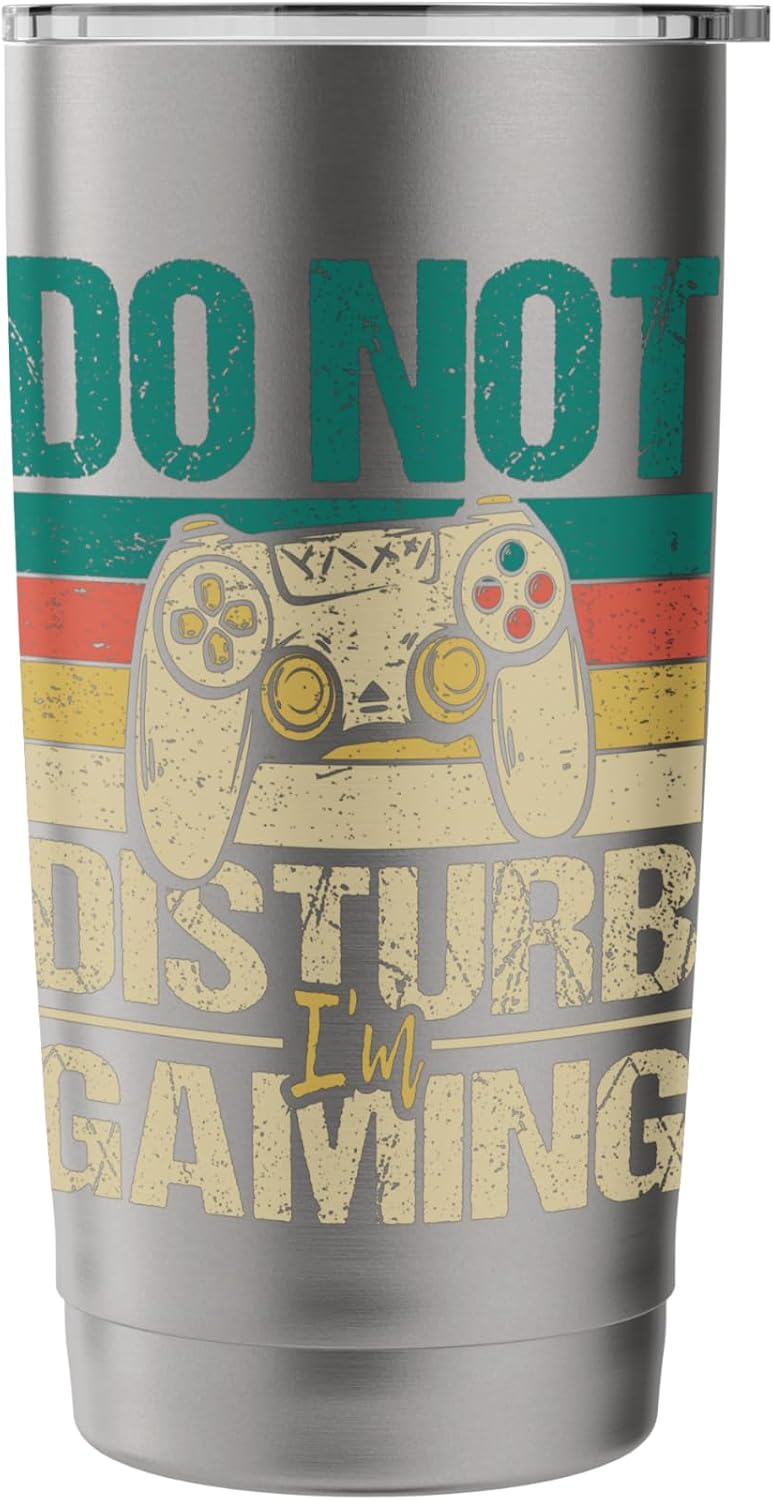 Do Not Disturb I'm Gaming - Funny Gamer Video Games Stainless Steel Insulated Tumbler