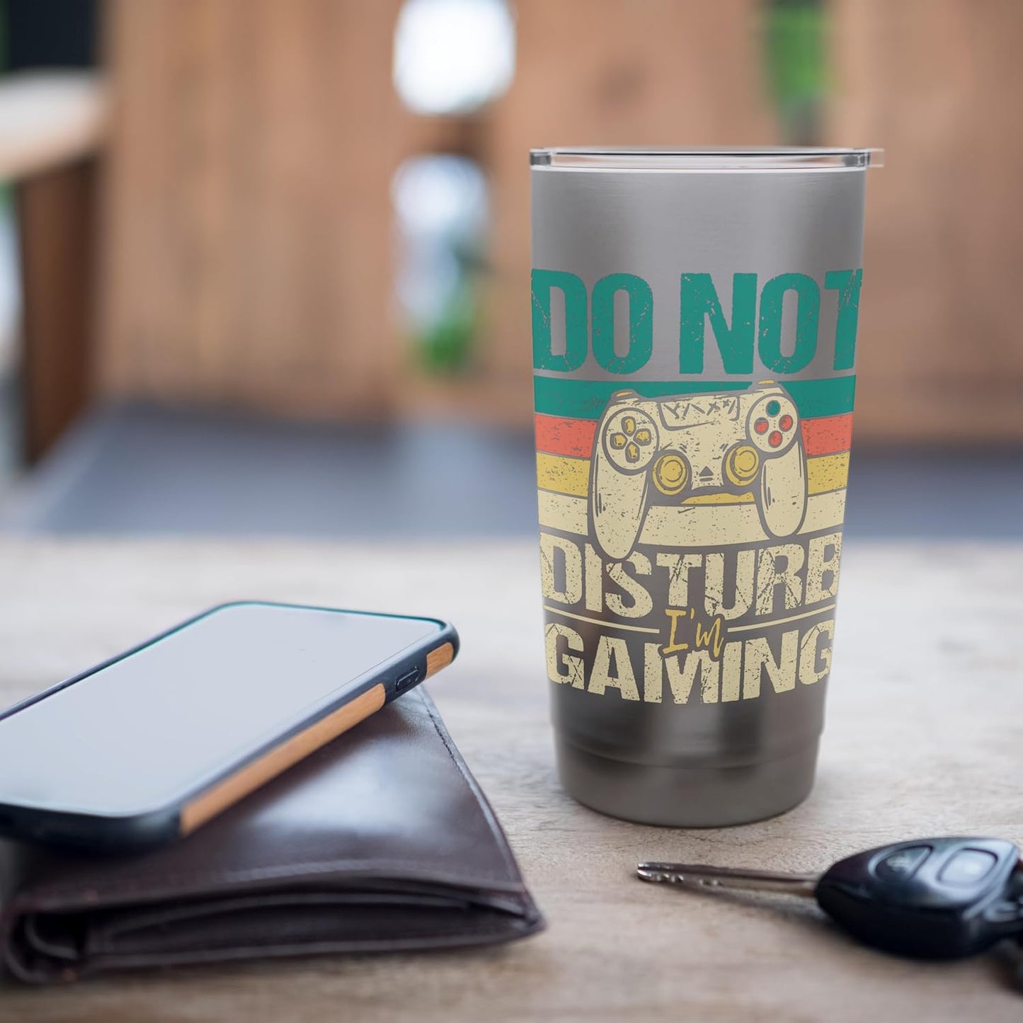 Do Not Disturb I'm Gaming - Funny Gamer Video Games Stainless Steel Insulated Tumbler