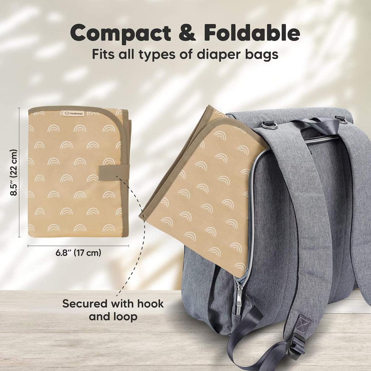 Portable Diaper Changing Pad - Waterproof Foldable Baby Changing Mat - Travel Diaper Change Mat - Lightweight Changing Pads for Baby - Baby Changer - Machine Washable