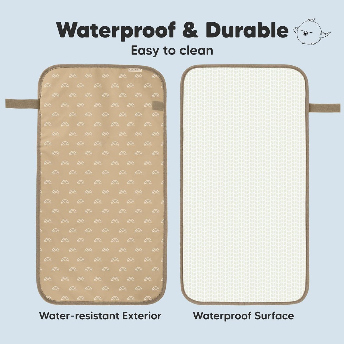 Portable Diaper Changing Pad - Waterproof Foldable Baby Changing Mat - Travel Diaper Change Mat - Lightweight Changing Pads for Baby - Baby Changer - Machine Washable
