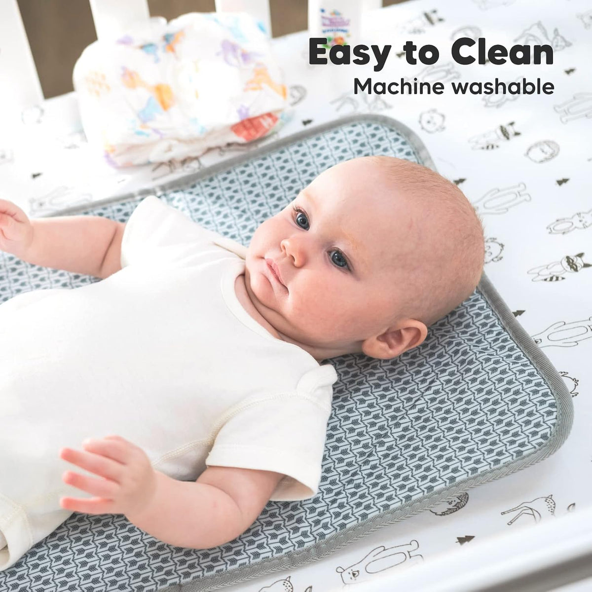 Portable Diaper Changing Pad - Waterproof Foldable Baby Changing Mat - Travel Diaper Change Mat - Lightweight Changing Pads for Baby - Baby Changer - Machine Washable