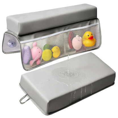 Baby Waterproof Vegan Leather Bath Kneeler and Elbow Rest Pad Set